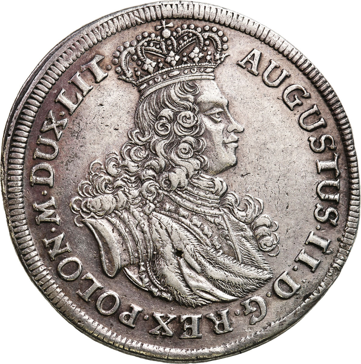 August II Mocny. Talar koronny 1702, Lipsk - PORTRETOWY